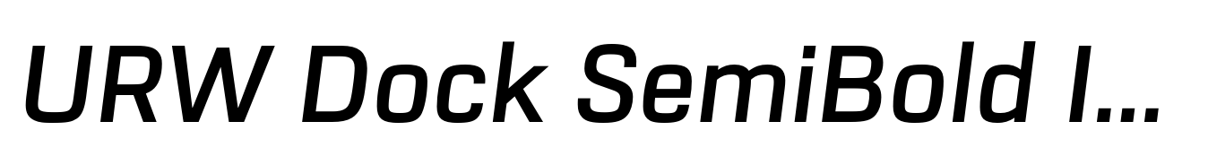 URW Dock SemiBold Italic